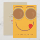 Pie Eyes Thanksgiving Card Kaart (Voorkant / Achterkant)