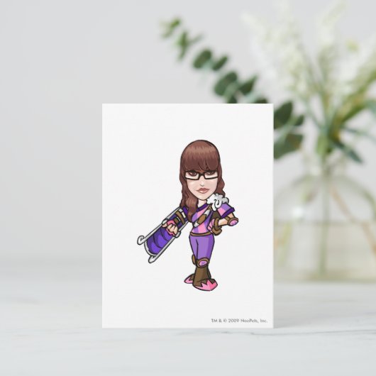 Pie Faerieland Staff Player Briefkaart (Staand voorkant)