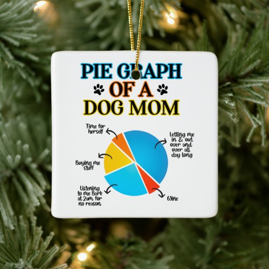 Pie Graph van een hond Keramisch Ornament (Boom)