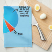 Pie Graph van een hond Theedoek (Quarter Fold)