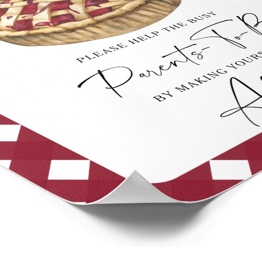 Pie - Help de drukke ouders-to-be geadresseerde Poster (Hoek)