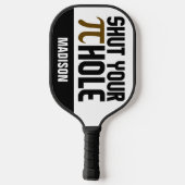 "Pie Hole" eigen naam Pickleball Paddle (Achterkant)