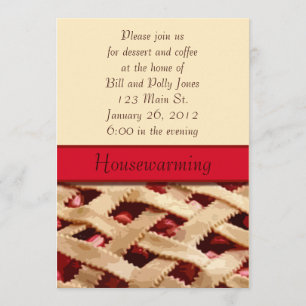 Pie Housewarming Invitation Kaart