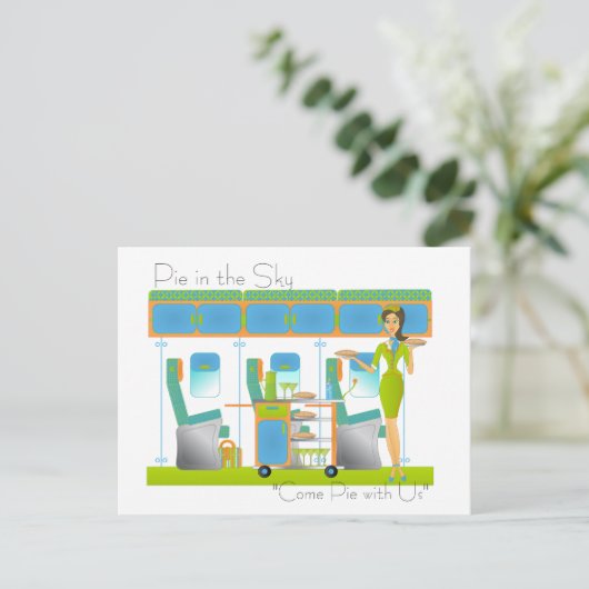 Pie in de luchthaven Sky Briefkaart (Staand voorkant)