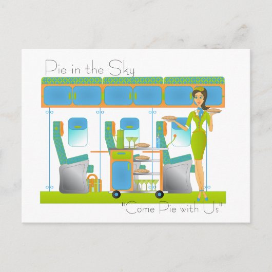 Pie in de luchthaven Sky Briefkaart (Voorkant)