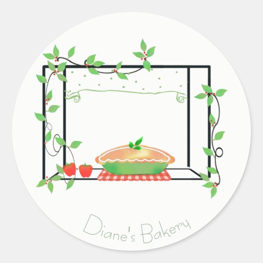 Pie in de Windows Bakery Sticker (Voorkant)