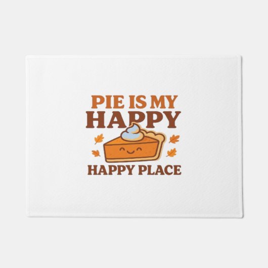 Pie is My Happy Place - Schattigee pompoentaart Th Deurmat (Voorkant)