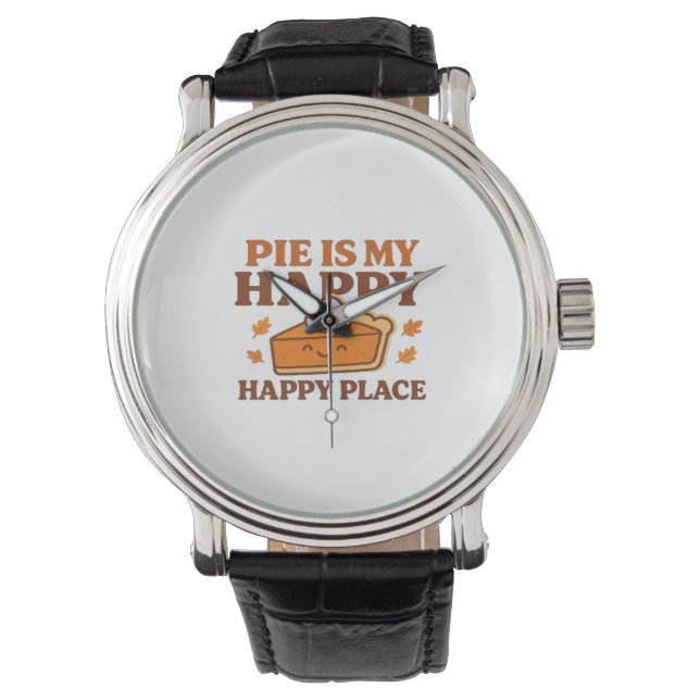 Pie is My Happy Place - Schattigee pompoentaart Th Horloge (Voorkant)