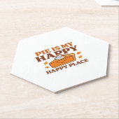 Pie is My Happy Place - Schattigee pompoentaart Th Kartonnen Onderzetters (Schuin)