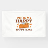 Pie is My Happy Place - Schattigee pompoentaart Th Spandoek (Horizontaal)