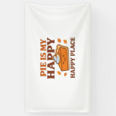 Pie is My Happy Place - Schattigee pompoentaart Th Spandoek (Verticaal)