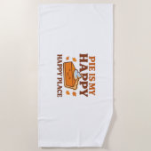 Pie is My Happy Place - Schattigee pompoentaart Th Strandlaken (Voorkant)