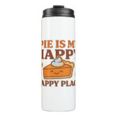 Pie is My Happy Place - Schattigee pompoentaart Th Thermosbeker (Voorkant)