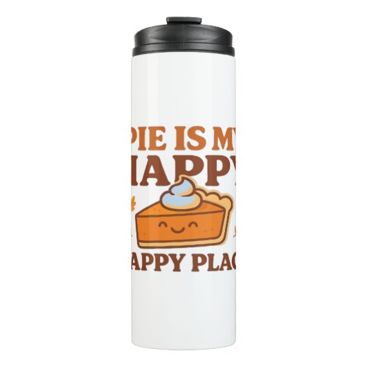 Pie is My Happy Place - Schattigee pompoentaart Th Thermosbeker (Voorkant)