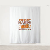 Pie is My Happy Place - Schattigee pompoentaart Th Wandkleed (Voorkant)