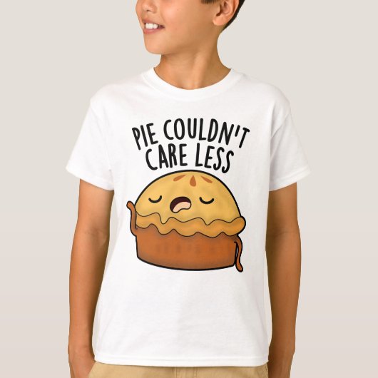 Pie kon het niet schelen minder grappig eten woord t-shirt (Voorkant)
