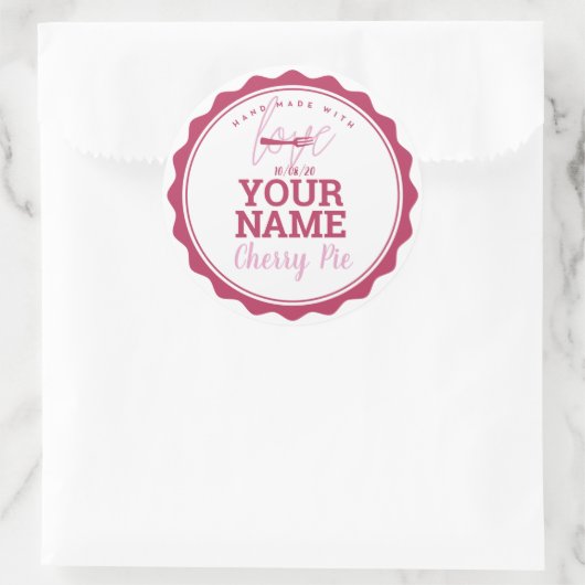 Pie Label Keuken Sticker (Tas)