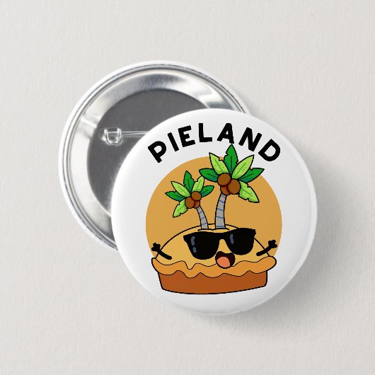 Pie-land Funny Island Pun Ronde Button 5,7 Cm (Voorkant /achterkant)