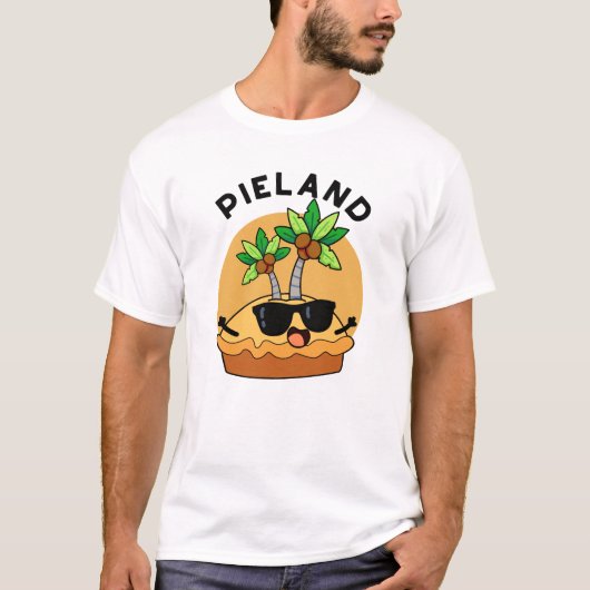 Pie-land Funny Island Pun T-shirt (Voorkant)