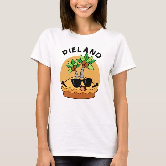 Pie-land Funny Island Pun T-shirt (Voorkant)