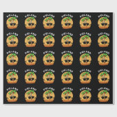 Pie-land Grappig Eiland Pun Donkere BG Cadeaupapier (Vlak)
