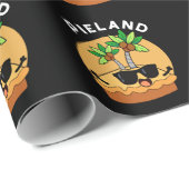 Pie-land Grappig Eiland Pun Donkere BG Cadeaupapier (Rol Hoek)