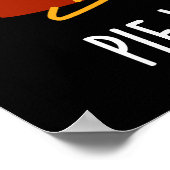 Pie-lates Funny Food Pie Pun Dark BG Poster (Hoek)