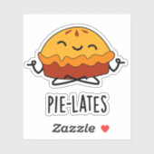 Pie-lates Funny Food Pie Pun Sticker (Vel)