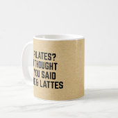 Pie & Lattes Funny Quote Koffiemok (Voorkant links)