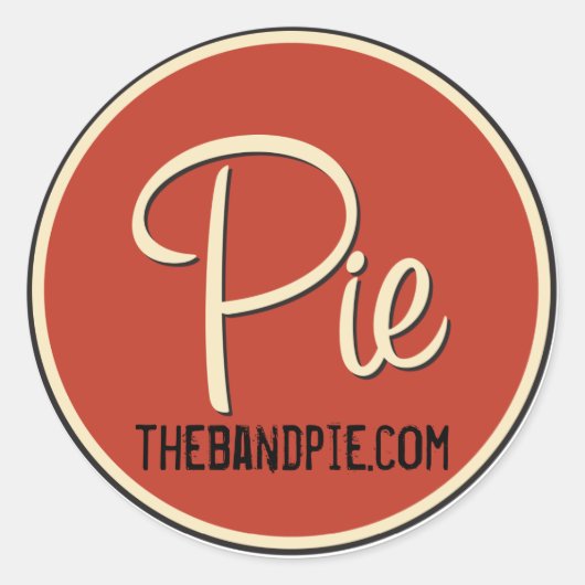 Pie Logo Sticker - vel van 6! (Voorkant)