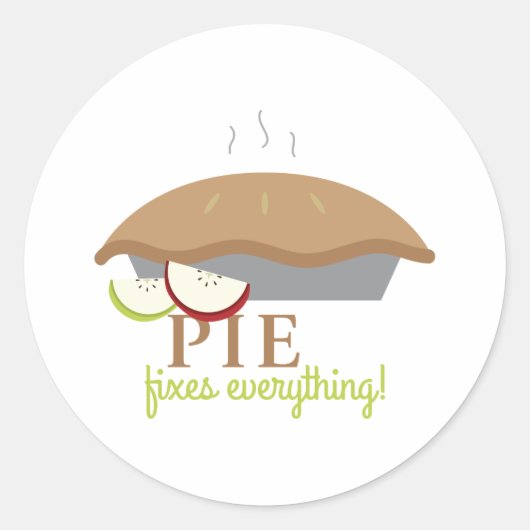 Pie lost alles op ronde sticker (Voorkant)