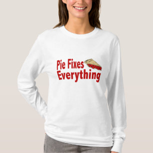 Pie lost alles op t-shirt