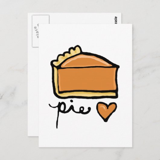 Pie Love. Briefkaart (Voorkant / Achterkant)