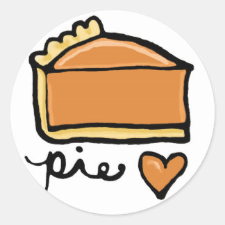 Pie Love! Ronde Sticker