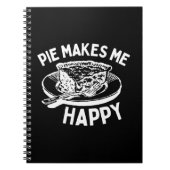 Pie maakt me blij dat ik grappig ben notitieboek (Voorkant)