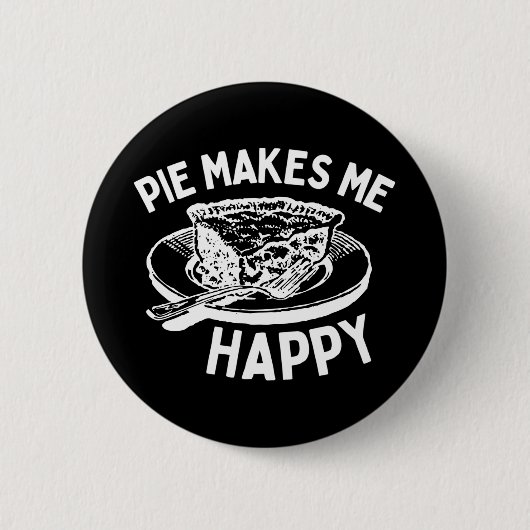 Pie maakt me blij dat ik grappig ben ronde button 5,7 cm (Voorkant)