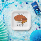 Pie maakt me blij Pie Party Papieren Bordje (Feest)