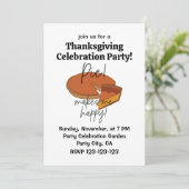 Pie maakt me blij Pie Thanksgiving Kaart (Staand voorkant)