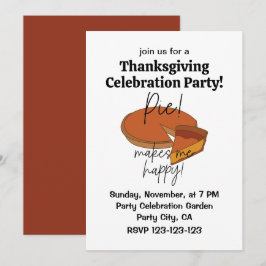 Pie maakt me blij Pie Thanksgiving Kaart