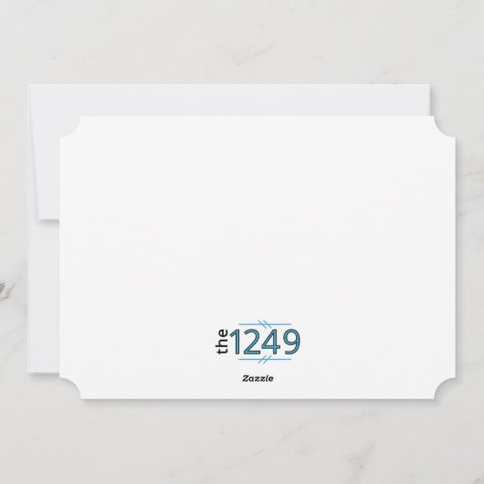 Pie op Thanksgiving Flat Holiday Kaart (Achterkant)