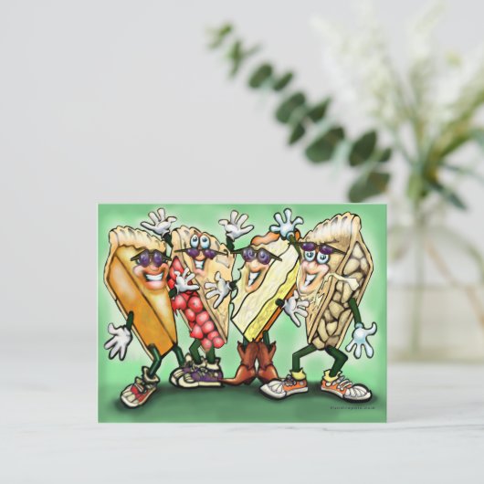 Pie Party Briefkaart (Staand voorkant)