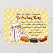 Pie Party Kaart (Voorkant / Achterkant)