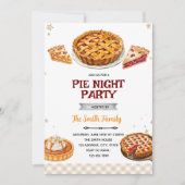Pie party theme invitation kaart (Voorkant)