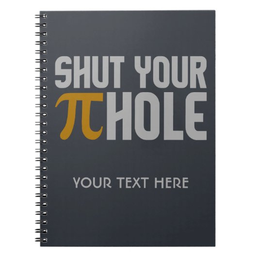 "Pie (pi) Hole" aangepast monogram notitieboek (Voorkant)