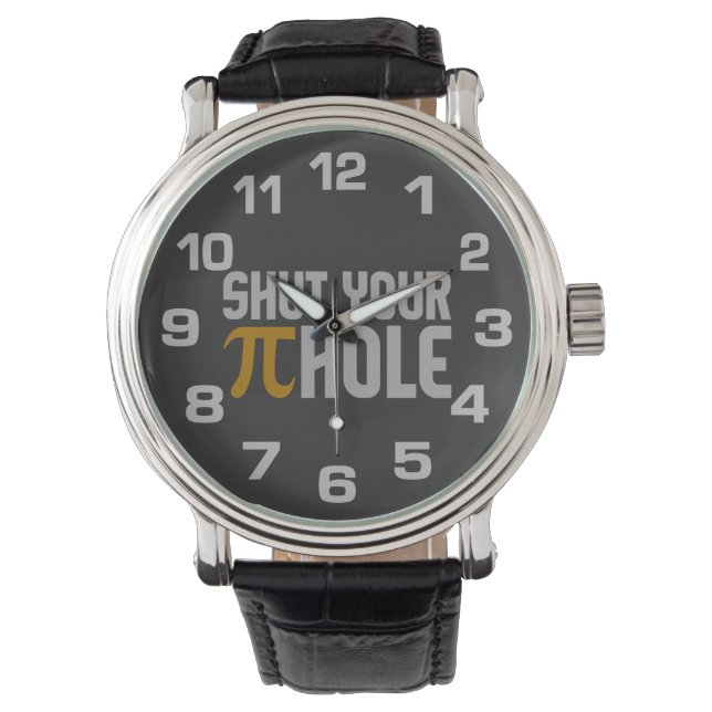 "Pie (pi) Hole" aangepaste horloges (Voorkant)