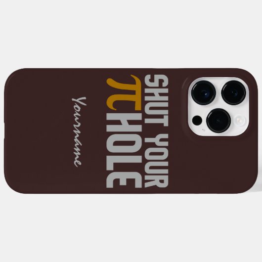 "Pie (pi) Hole" aangepaste monogram hoesjes (Achterkant (horizontaal))