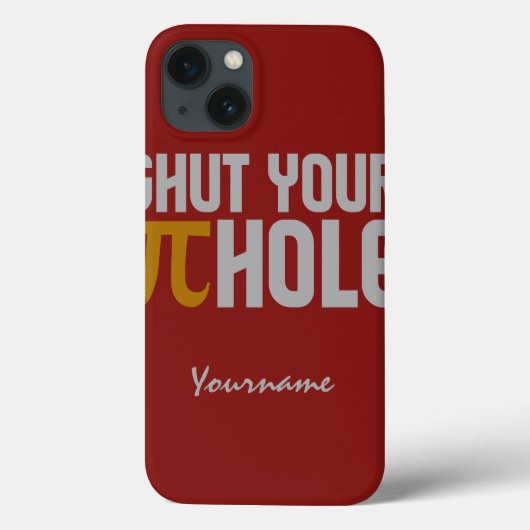"Pie (pi) Hole" aangepaste monogram hoesjes (Achterkant)