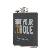 "Pie (pi) Hole" aangepaste monogram kolf Heupfles (Links)