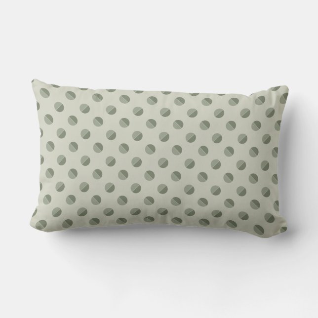 Pie Polkadot" Sage & Tonal Crème Kussen (Achterkant)