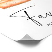 Pie pompoen herfst baby shower - Favorieten Poster (Hoek)